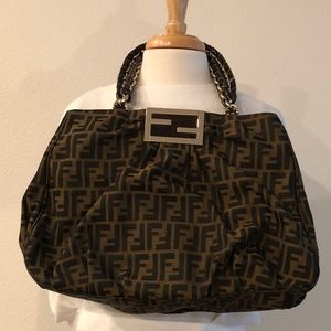Authentic Fendi Zucca Mia Tote Bag